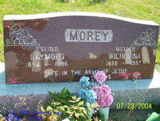 RAYMOND AND WILHEMINA MOREY