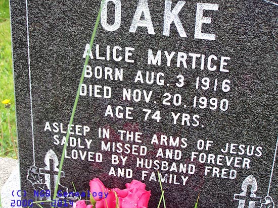 Alice Myrtice Oake