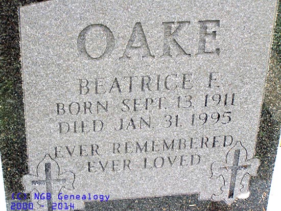 Beatrice F. Oake