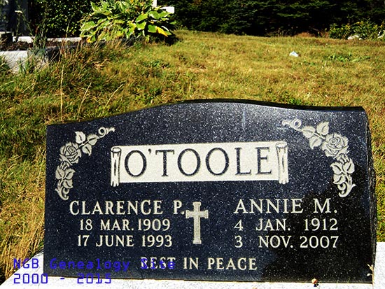 Clarence P & Annie M. O'Toole