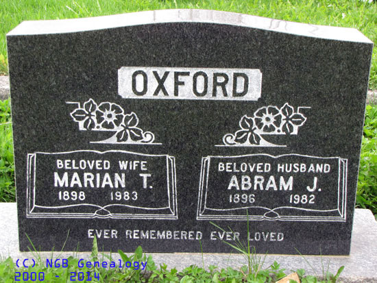 Mariam T. and Abram J. Oxford