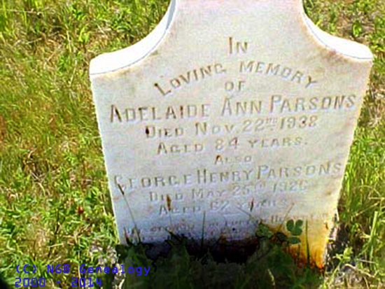 Adelaide Ann and George Henry PARSONS