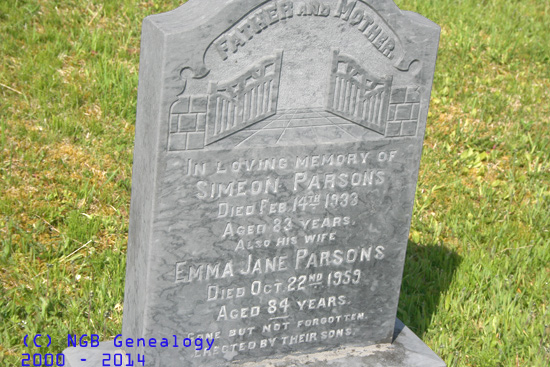 Simeon and Emma Jane Parsons