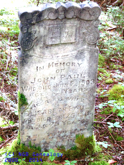 JOHN AND ELIZABETH PAUL