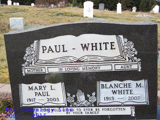 Mary Paul & Blanche White