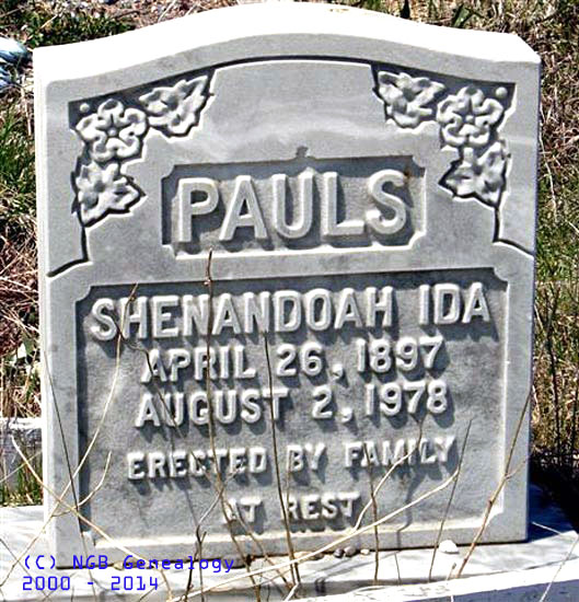 Shenandoah Ida Pauls