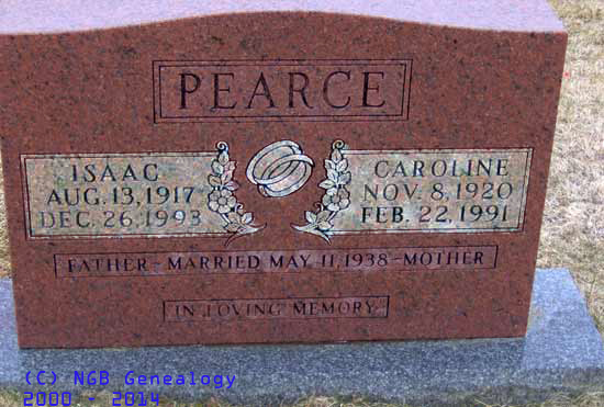 Isaac and Caroline Pearce