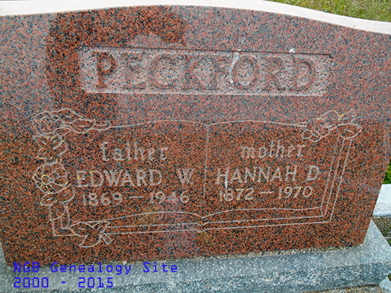 Edward w. & Hannah D. Peckford