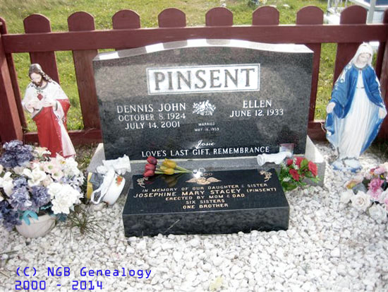 Dennis Pinsent also Josephine Mary Stacey (Pinset)