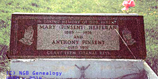 Mary (Pinsent) Hefferan & Anthony Pinsent