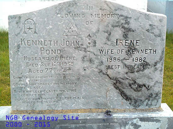 Kenneth John & Irene Pond