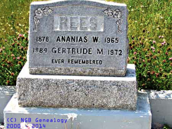 Ananias and Gertrude REES