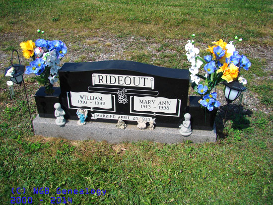 William and Mary Ann Rideout