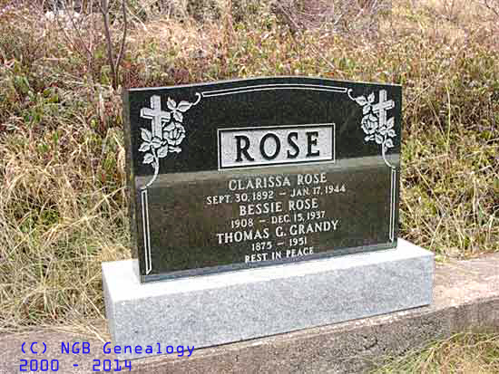 Clarissa & Bessie Rose, and Thomas Grandy