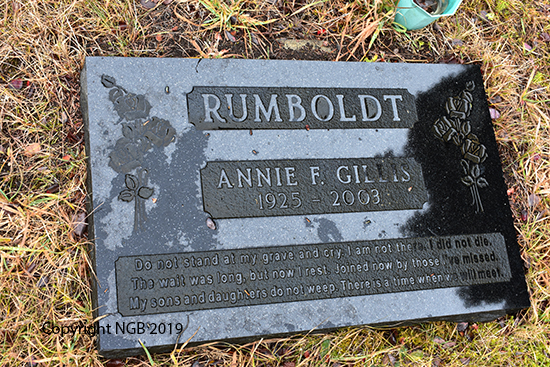 Annie F. Gillis Rumboldt