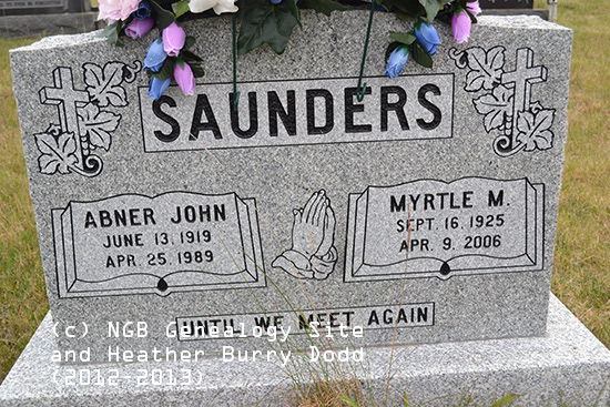 Abner John & Myrtle M. Saunders