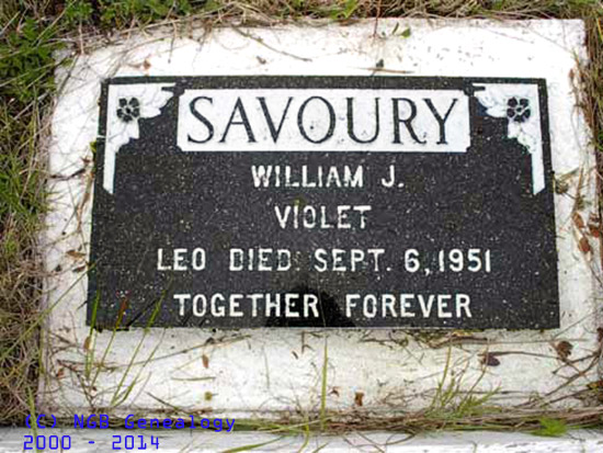 William J. & Violet Savoury