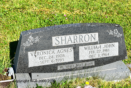 Wlliam John & Veronica Agnes Sharron
