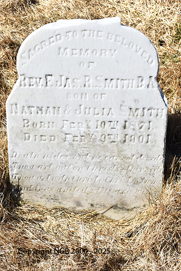 Rev Jas R. Smith B. A.