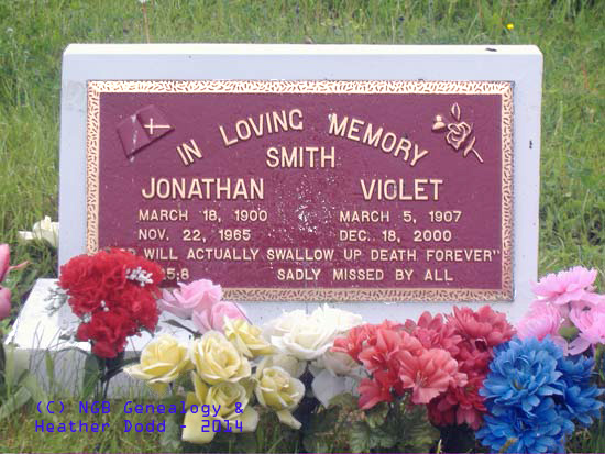 JONATHAN AND VIOLET SMITH