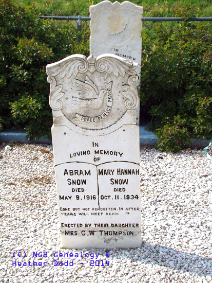 Abram and Mary Hannah Snow