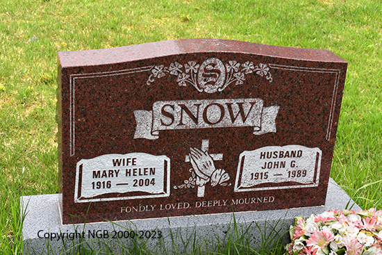 John G. & Mary helen Snow
