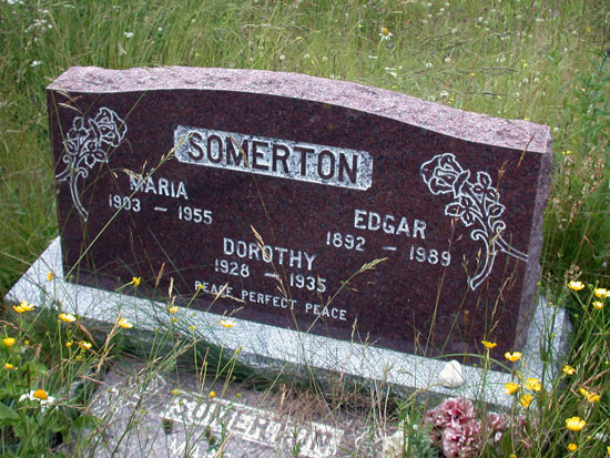 Maria, Edgar and Dorothy Somerton