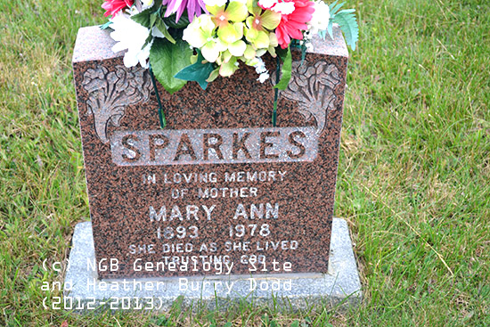 Mary Ann Sparkes