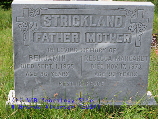 Benjamin & Rebecca Margaret Strickland