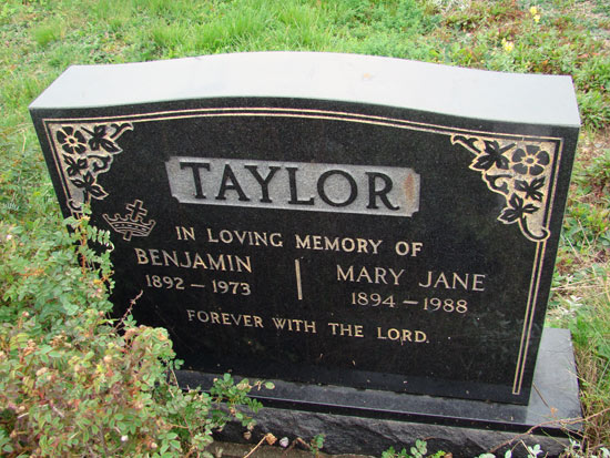 Benjamin and Mary Jane Taylor