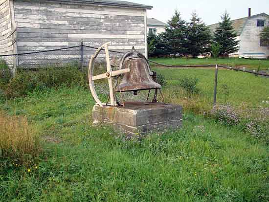 View of School Bell in Cemetery