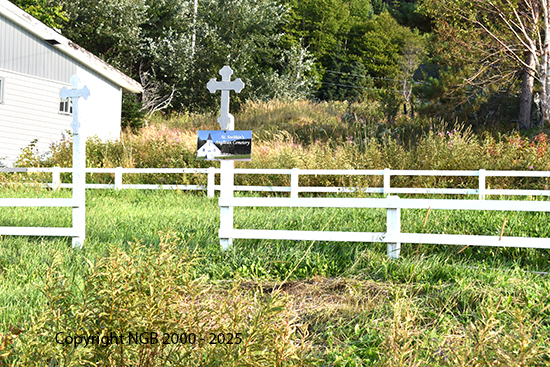 View of Cemetery Sign