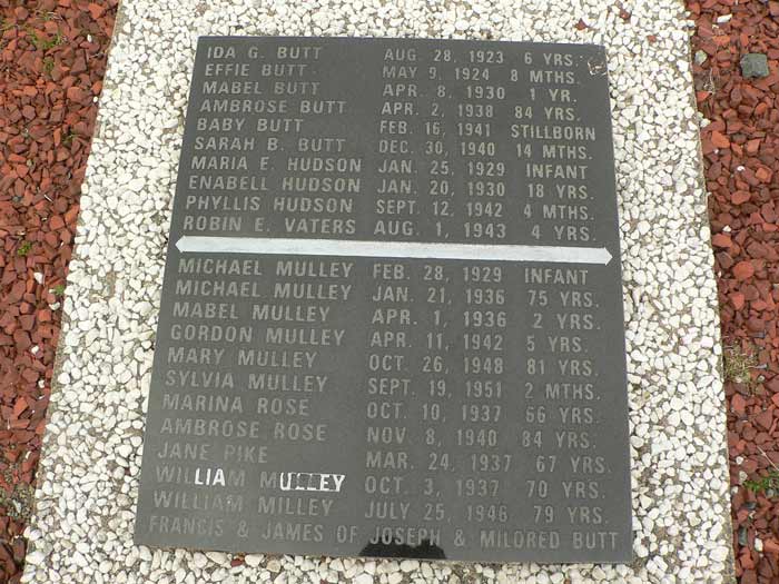 Biscayan Cove Cemetery Plaque