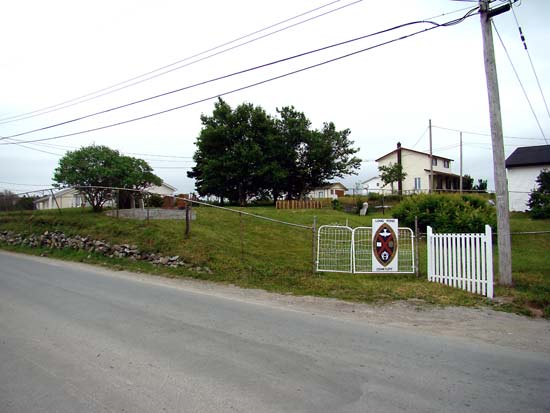 View of Cemetery Gate Sign