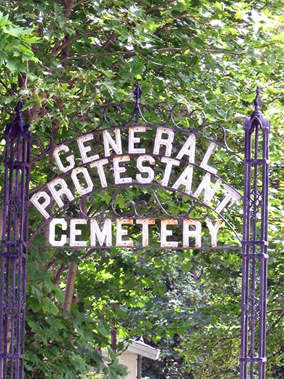 View of Cemetery Gate