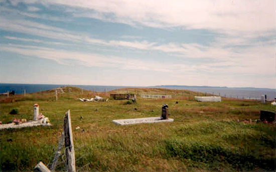 View of Main Street Cemetery Job's Cove - Bay de Verde