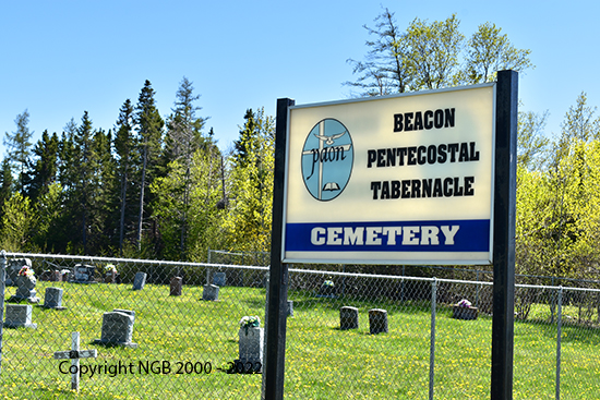 View of Cemetery Sign