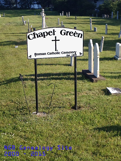 View of Cemetery Sign