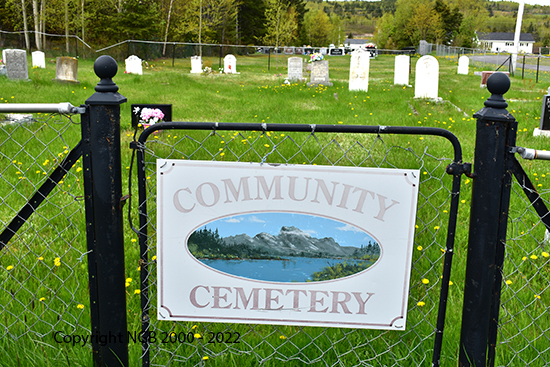 View of Cemetery Sign