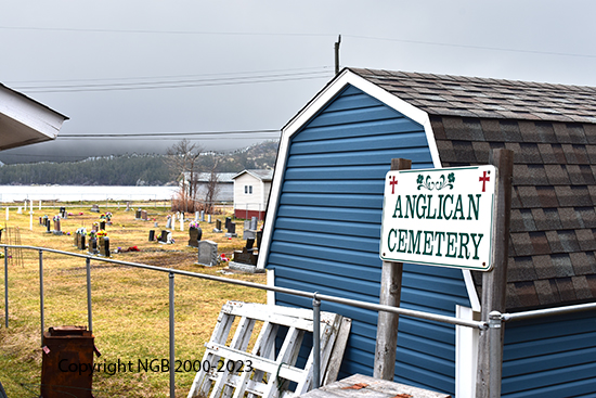 View of Cemetery Sign