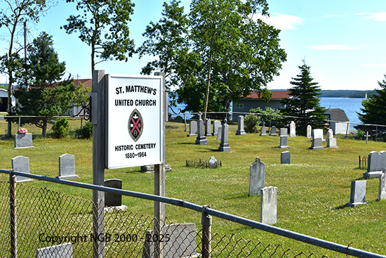 View of Cemetery Sign