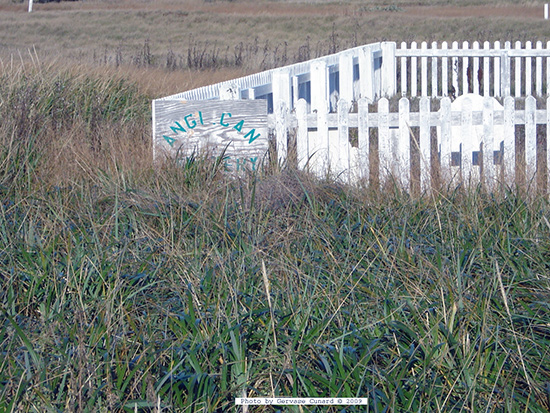 View of Cemetery Sign