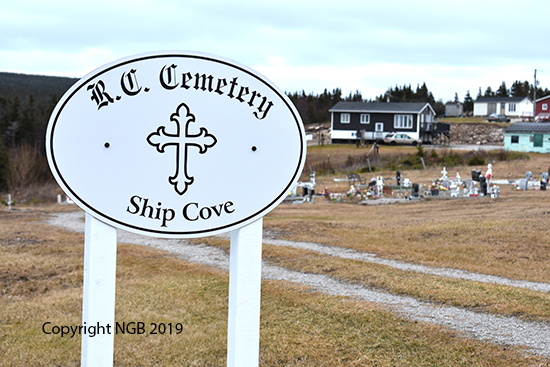 View of Cemetery Sign