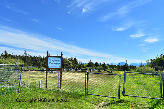 View of Cemetery Sign