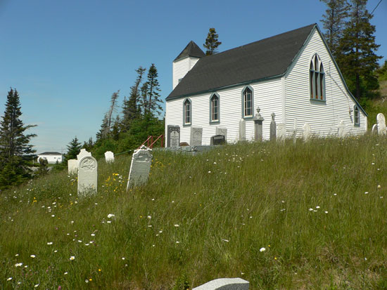View of Church by Cemetery