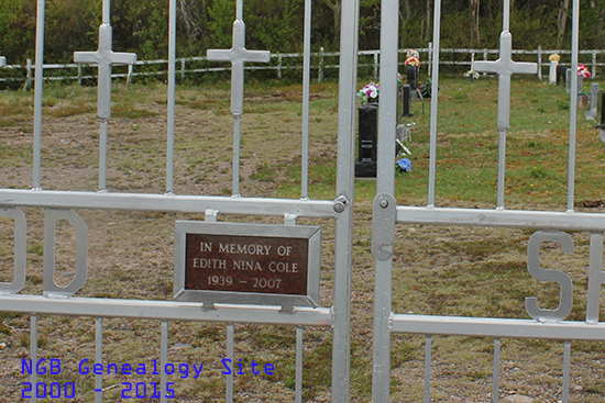 View of memorial plate on main Gate