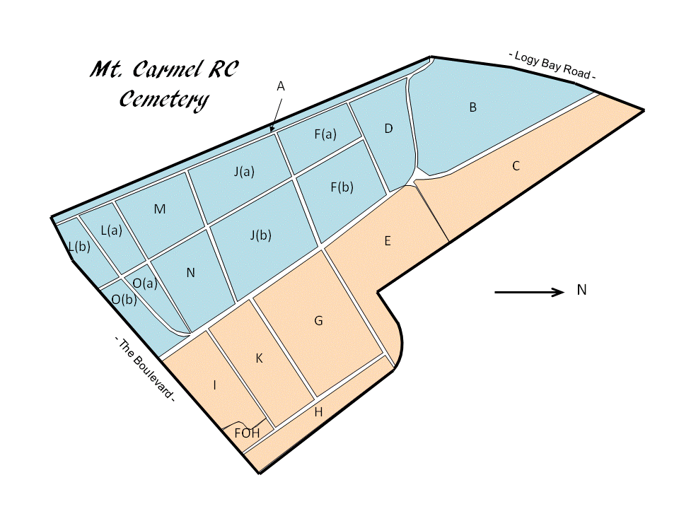 Mt. Carmel RC Cemetery Diagram