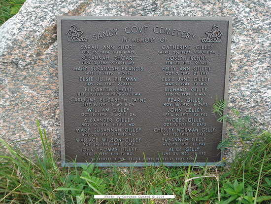 View of Commerative Plaque for all who have been buried in Cemetery.