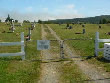 View of Cemetery from front gate