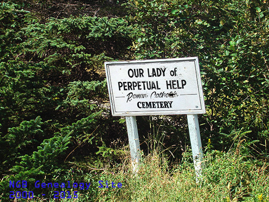 View of Cemetery Sign